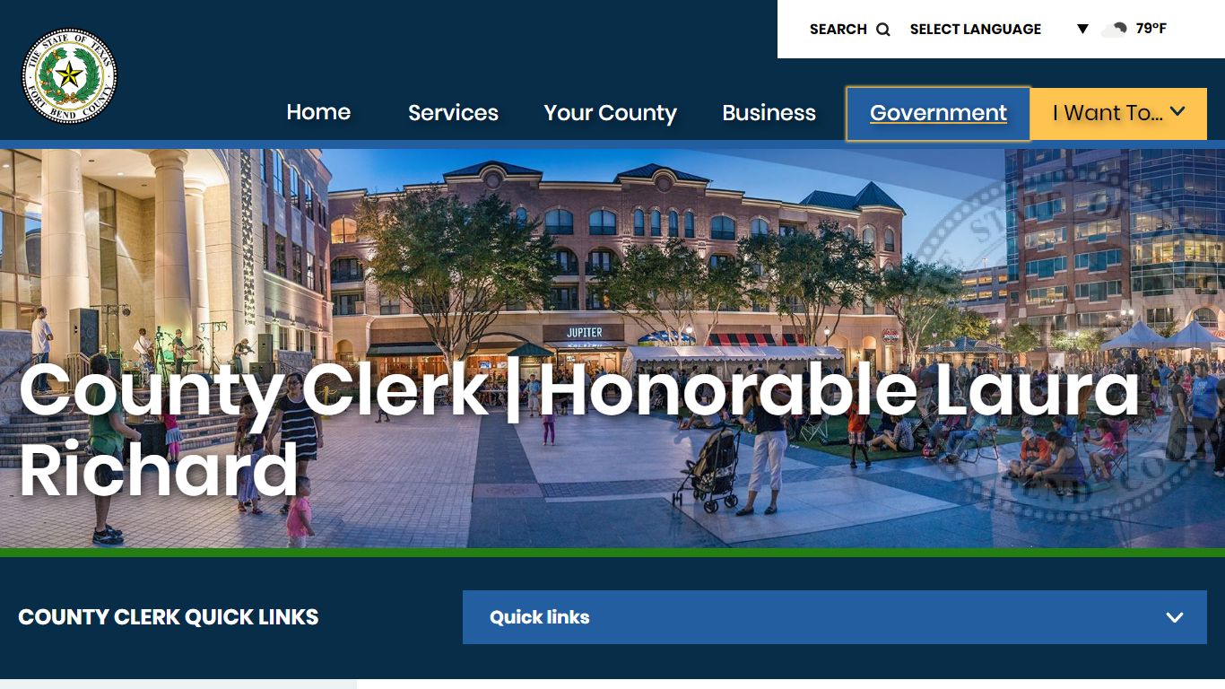 County Clerk | Honorable Laura Richard | Fort Bend County